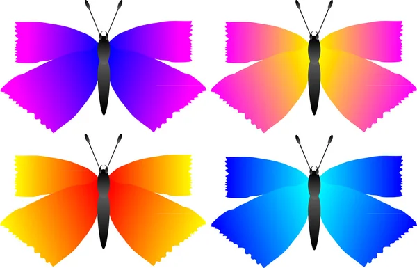 Conjunto de mariposa — Vector de stock