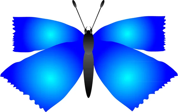 Papillon sur blanc — Image vectorielle