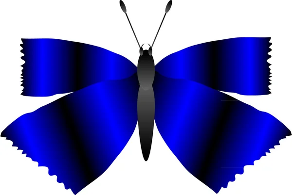 Бабочка на белом — стоковый вектор