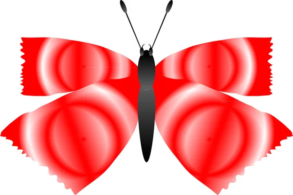 Бабочка на белом — стоковый вектор