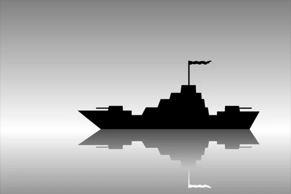 Kriegsschiff — Stockvektor
