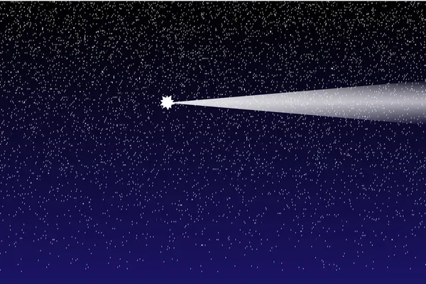 Cielo nocturno con cometa — Vector de stock