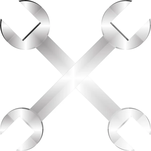 Хрест перемикача і ключа робочих інструментів — стоковий вектор