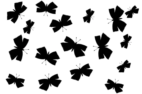 蝶のシルエット — ストックベクタ