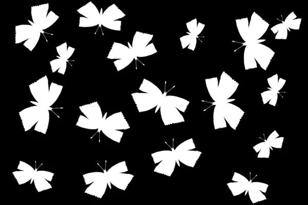 Sziluettjét pillangók — Stock Vector