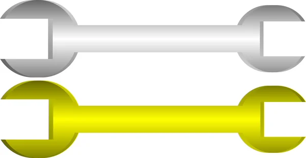 Spannschlüssel auf weißem Hintergrund — Stockvektor