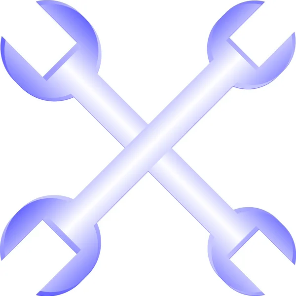 Kříž spanner a vzpíral se pracovní nástroje — Stockový vektor