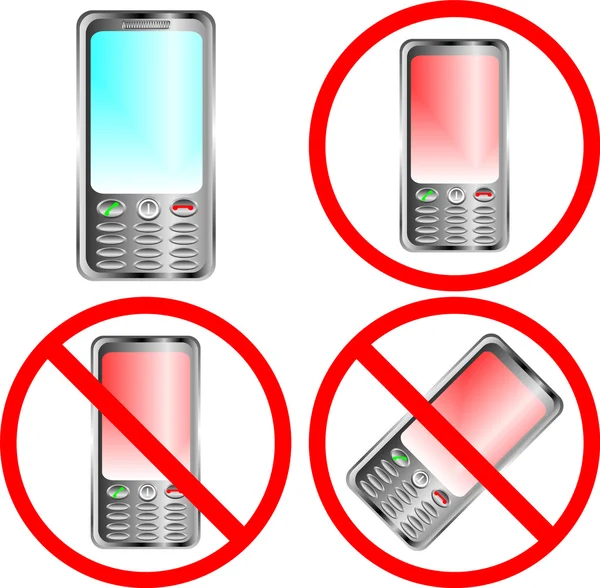 Señal de prohibición del teléfono móvil — Archivo Imágenes Vectoriales