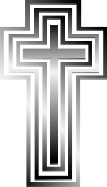 Croix métallique — Image vectorielle