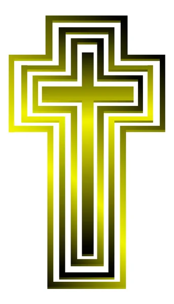 金色的十字架 — 图库矢量图片