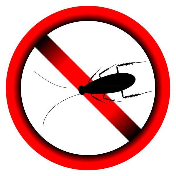 禁止矢量标志-停止蟑螂 — 图库矢量图片