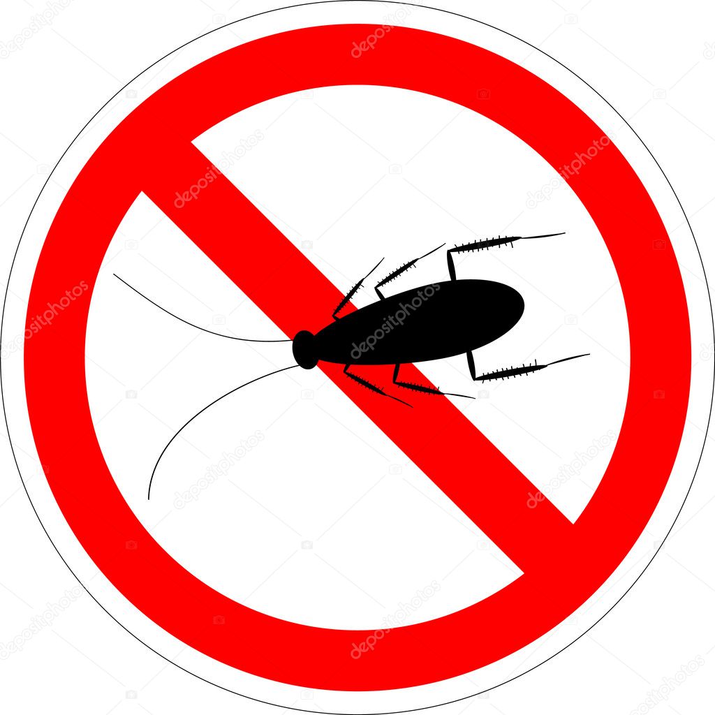 Forbidding vector sign - stop cockroach