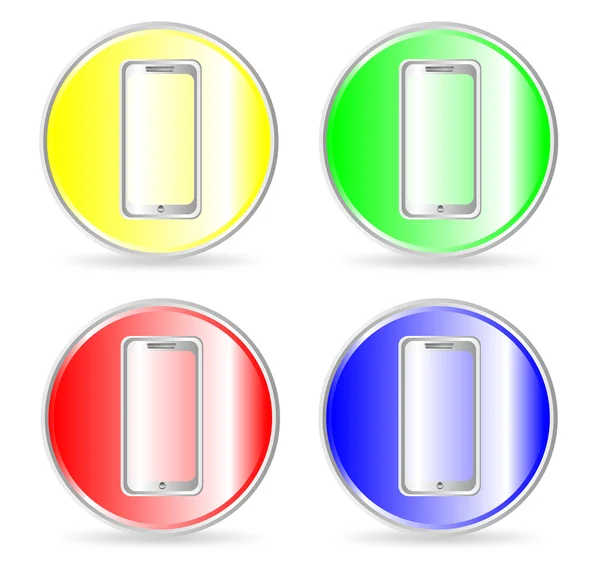 Telefon ikony, tlačítka — Stockový vektor
