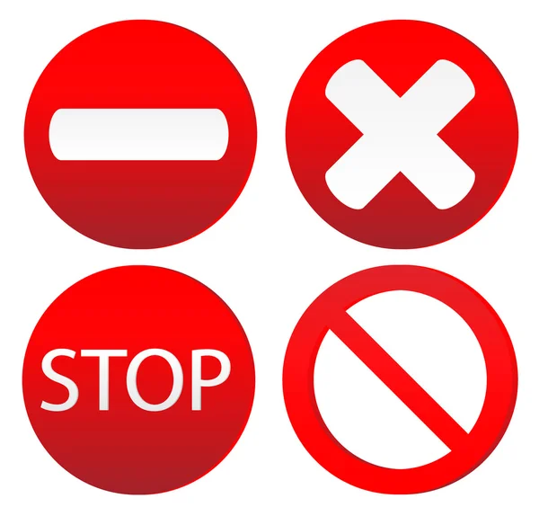 Conjunto de variantes una señal de stop — Vector de stock