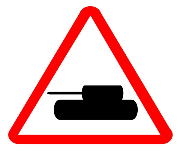 Знак пересечения танков — стоковый вектор