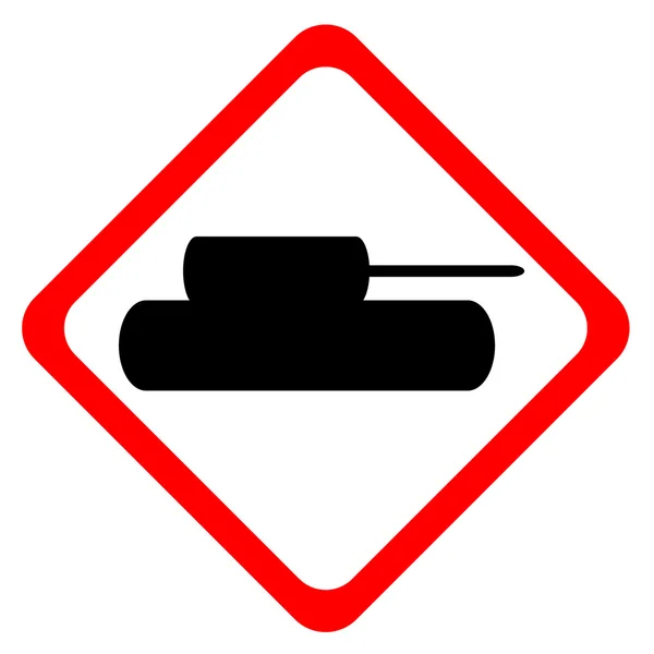 坦克越过隔离的标志 — 图库矢量图片