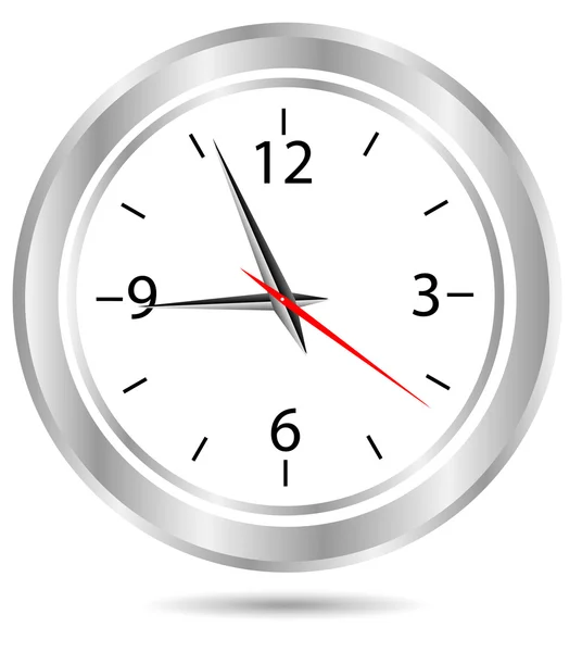 Ikona hodin kovový kroužek — Stockový vektor