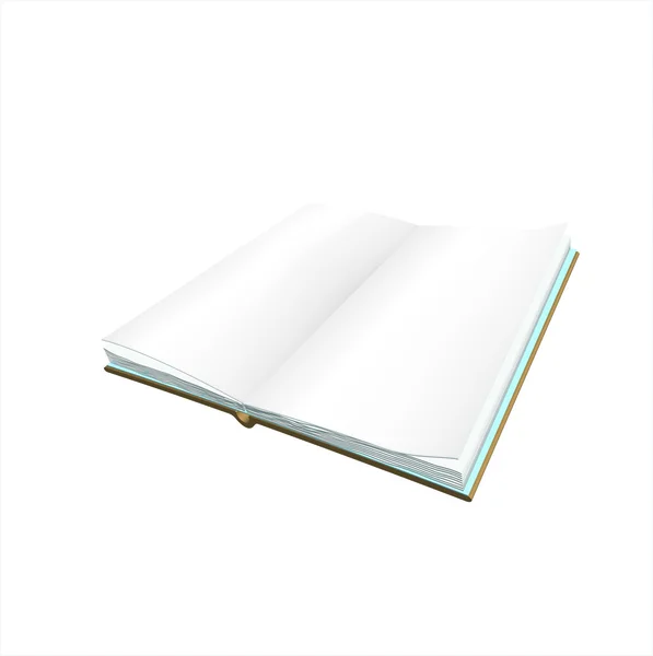 3D weiße Bücher isoliert auf weißem Hintergrund — Stockvektor