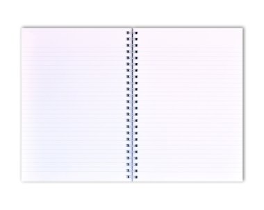 Blank white line notebook clipart