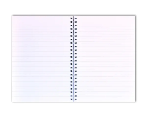 Prázdná bílá čára notebook — Stock fotografie