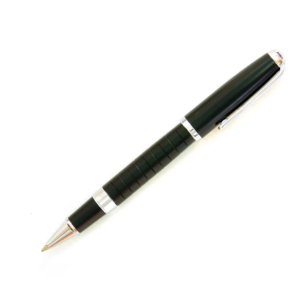 Black pen on white isolated — Stock Photo, Image