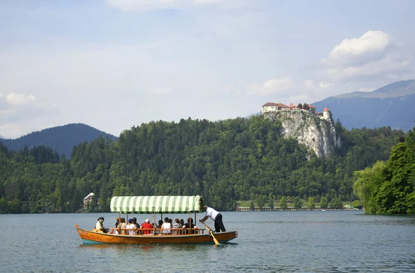 Blejsko jezero, Castle, Bled — Stock Photo, Image