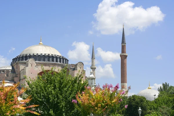 Minaret, a hagia Szophia, Isztambul — Stock Fotó