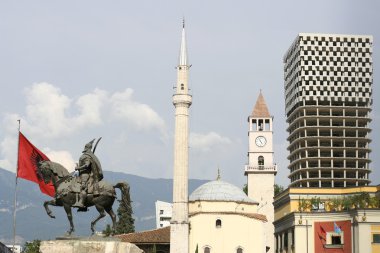 Historic center of Tirana clipart