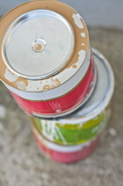 Cans of paints clipart