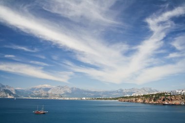 Türkiye'de Akdeniz kıyısında güzel manzara