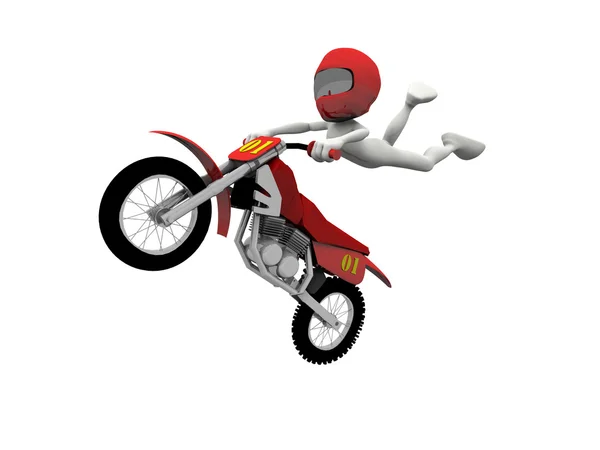 Motocykl skok — Zdjęcie stockowe