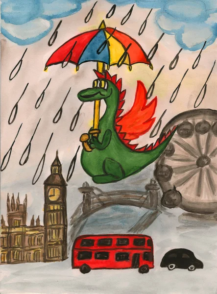 Новий рік дракона в Англії — стокове фото