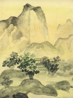 Çin resim, tepeler
