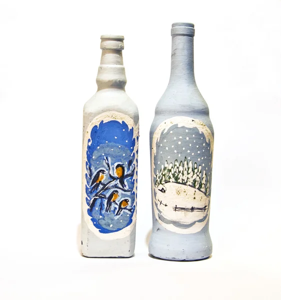 Bottiglie dipinte — Foto Stock