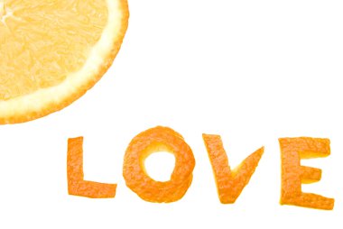 Orange love clipart