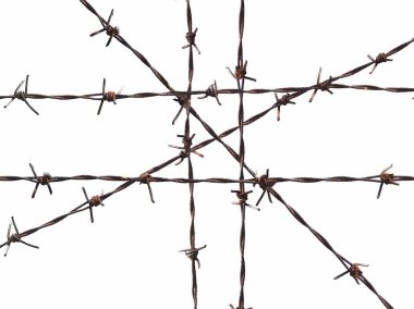 Barbed wire fence clipart