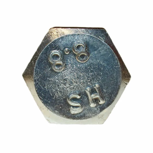 Macro screw heads isolated on white background — Stock Photo, Image