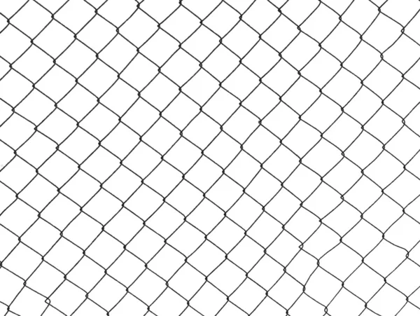 Metal wire fence protection isolated on white background — Stock Photo, Image