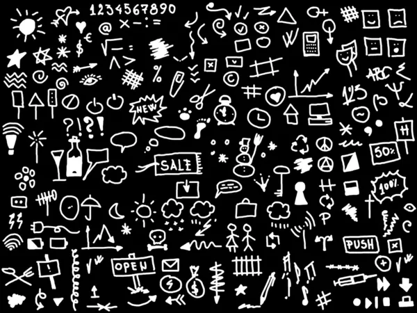 Siyah arka plan üzerine izole 220 el çizmek web simgesi — Stok fotoğraf