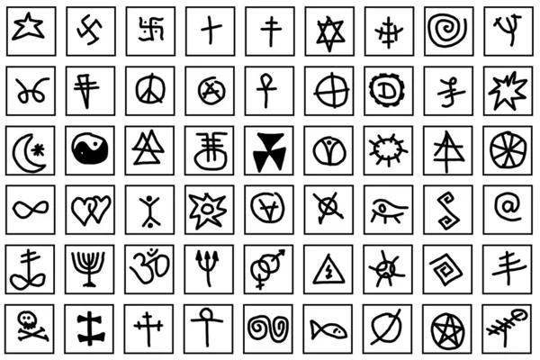 Mão desenhar ícone da web religião política isolado no fundo branco — Fotografia de Stock