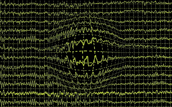 Deprem, grafik dalga formunda yeryüzünün izole kavramı — Stok fotoğraf