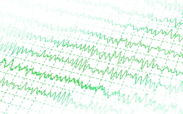 Green graph brain wave EEG isolated on white background — Stock Photo, Image