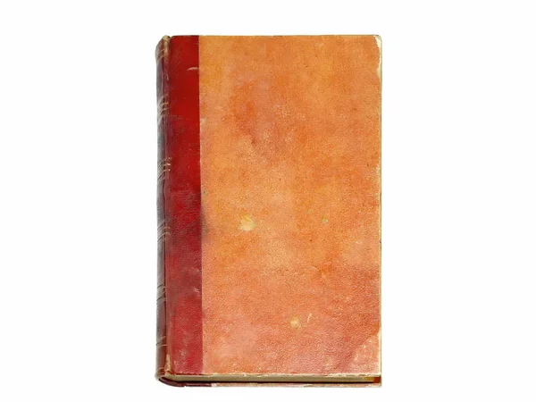 孤立在白色的红色的封面旧书 (1885年.年) — 图库照片
