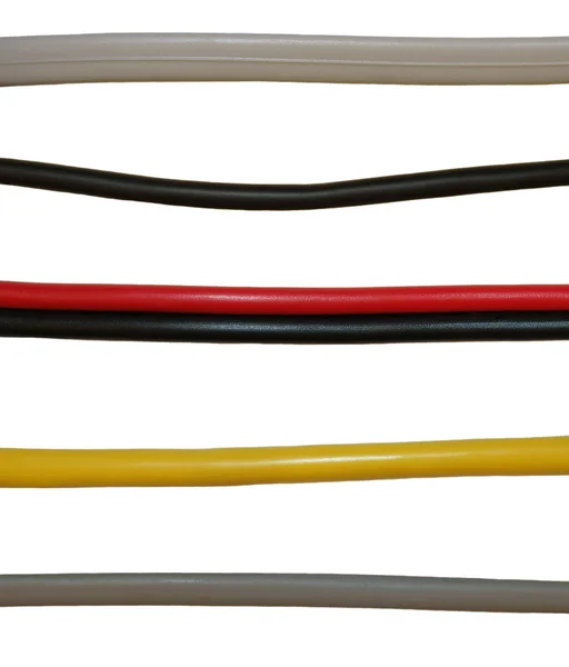 Conjunto de cables aislados sobre fondo blanco, textura — Foto de Stock
