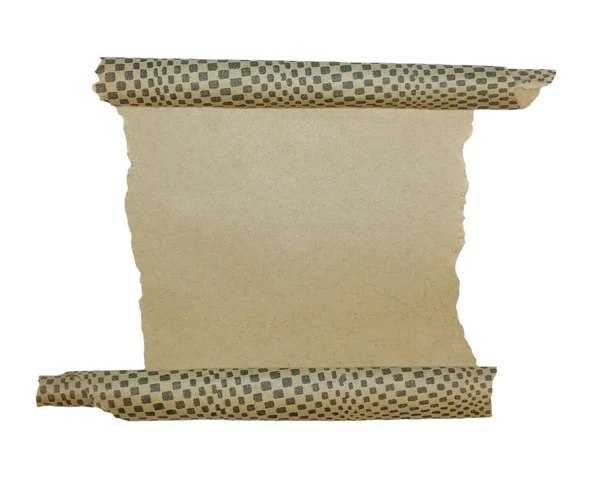 Antigua chatarra de rollo de papel aislada sobre fondo blanco — Foto de Stock