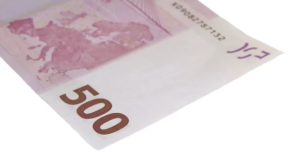 500 euro isolerad på vit bakgrund — Stockfoto