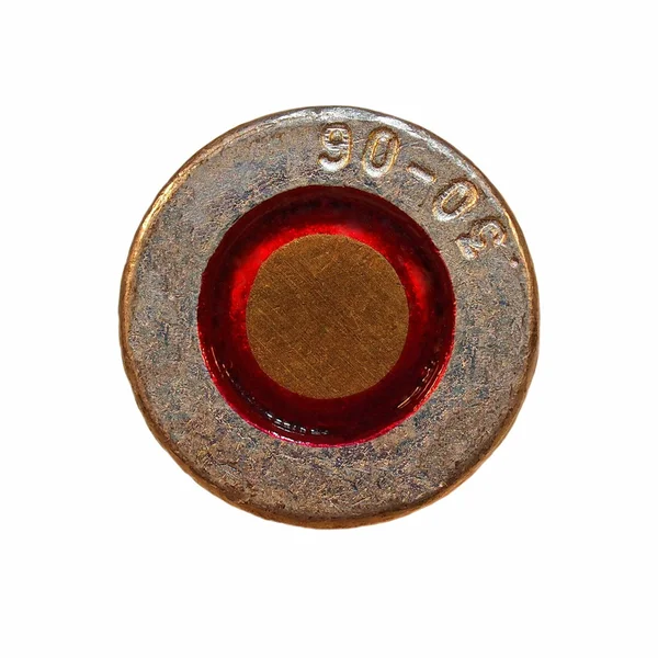 Macro bala isolada em branco — Fotografia de Stock