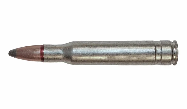 Karbin silver bullet isolerad på vit — Stockfoto