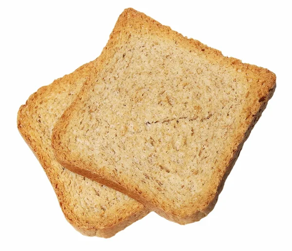 Brotscheibe isoliert auf weiß — Stockfoto