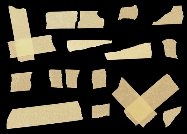 Masking tape isolated on black background (high definition) — Stock Photo, Image